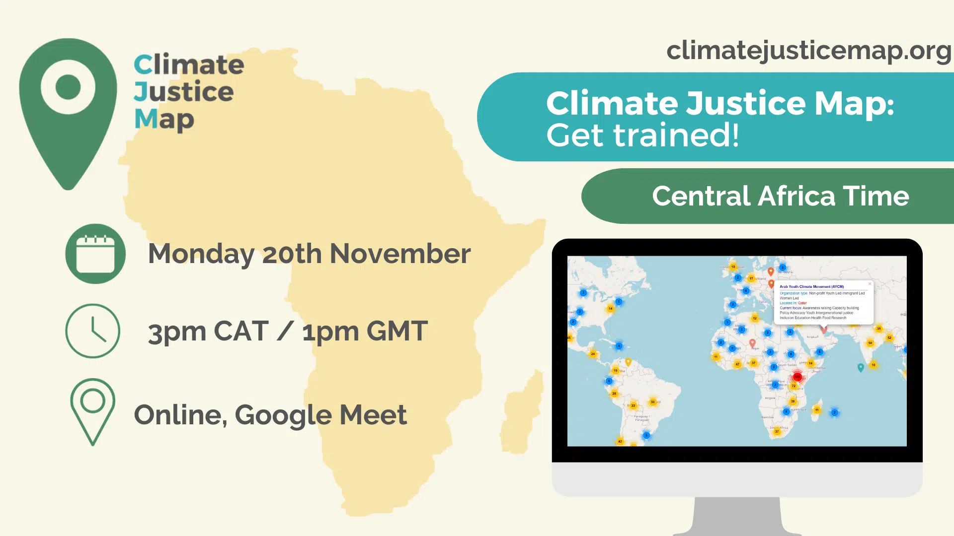 Climate Justice Map Training: Central Africa Time