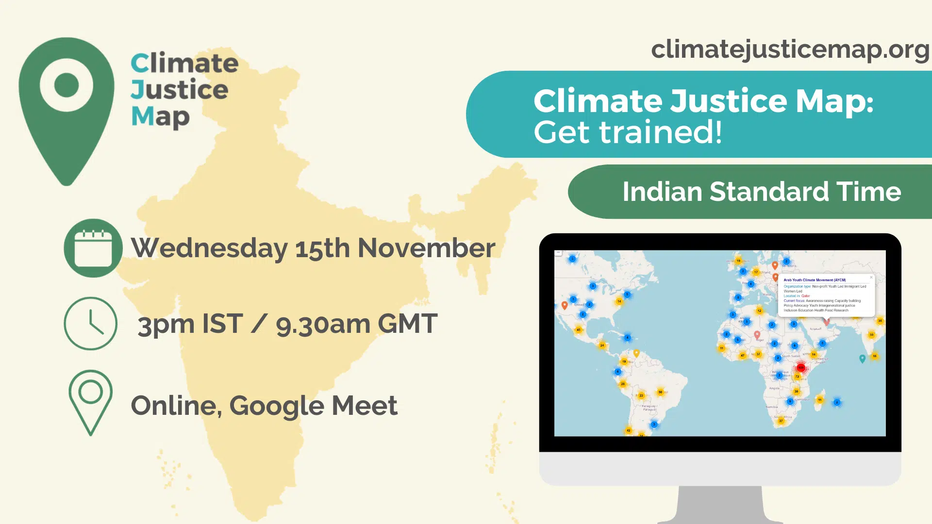 Climate Justice Map Training: Indian Standard Time